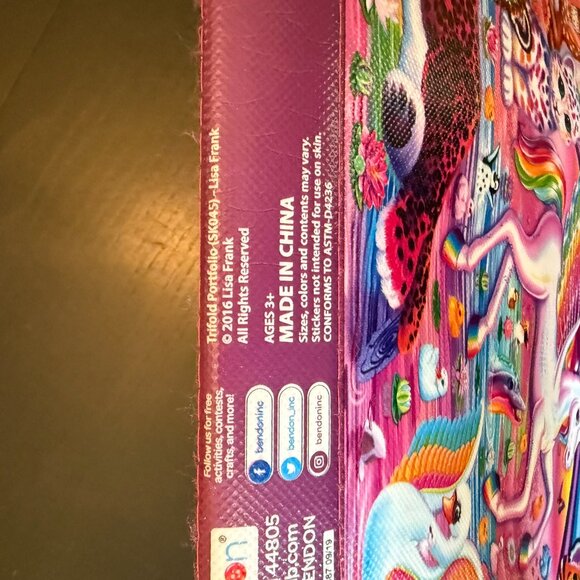 2016 Lisa Frank Unicorn Trifold Portfolio
School Binder Folder 10x13 - Picture 5 of 5